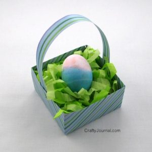 Mason jar Easter basket tissue paper grass