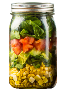 Mason jar food salad