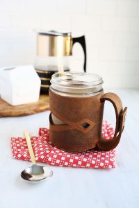 DIY custom leather drink holder