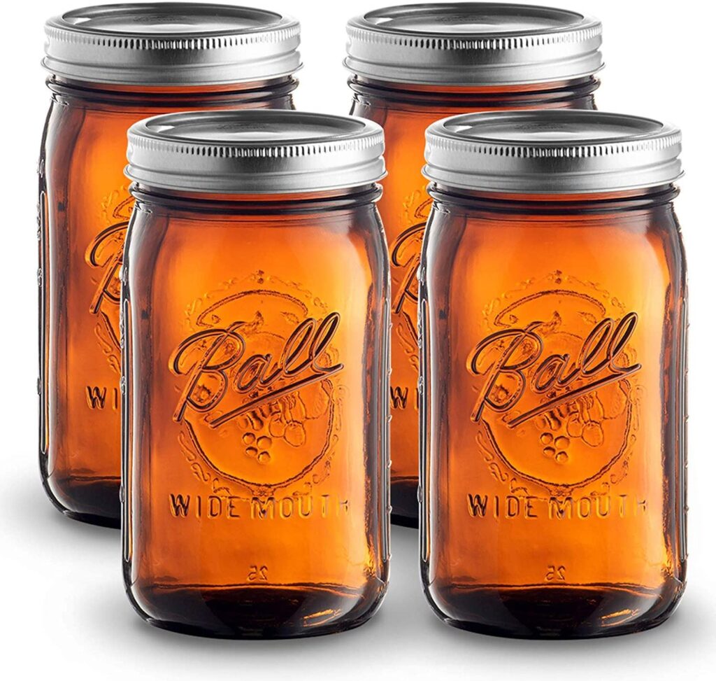 Ball Oz Wide Mouth Amber Mason Jar All Things Jar