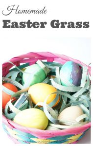 Mason jar Easter basket newspaper grass