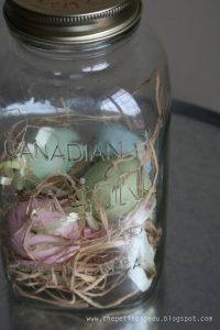 Mason jar raffia/twine Easter basket grass
