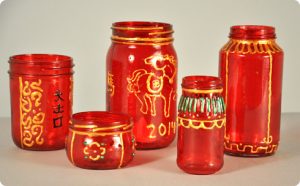 Chinese New Year mason jar