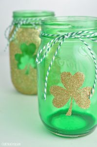 St. Patrick's Day mason jar