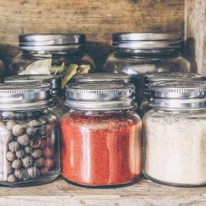 Spices in mason jars