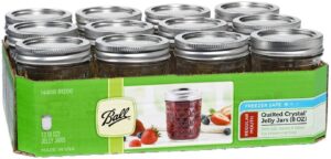Ball quilted crystal 8 oz jelly jars